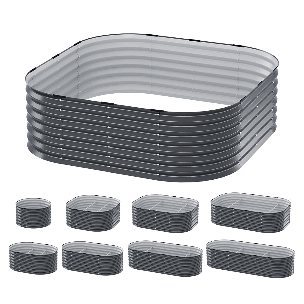 Garden Bed 9 In 1 Modular Planter Box Raised Container 45cm Height ...