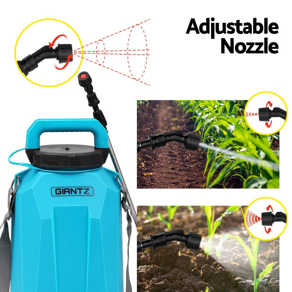 Weed Sprayer Electric Pressure 8L Shoulder Strap Pesticide Giantz Blue