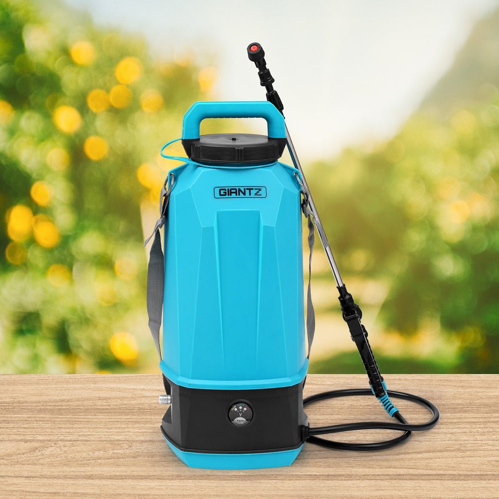 Weed Sprayer Electric Pressure 8L Shoulder Strap Pesticide Giantz Blue