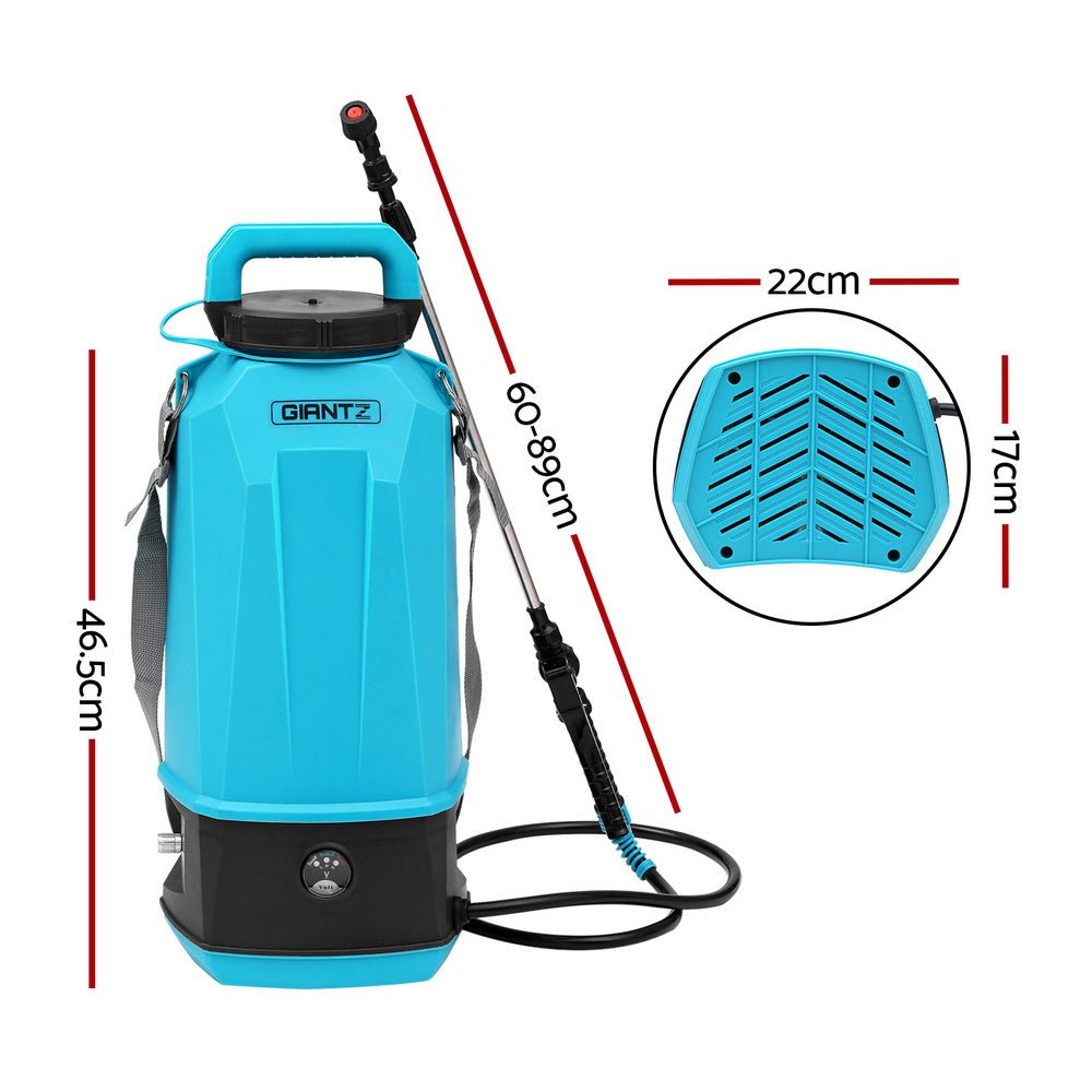 Weed Sprayer Electric Pressure 8L Shoulder Strap Pesticide Giantz Blue