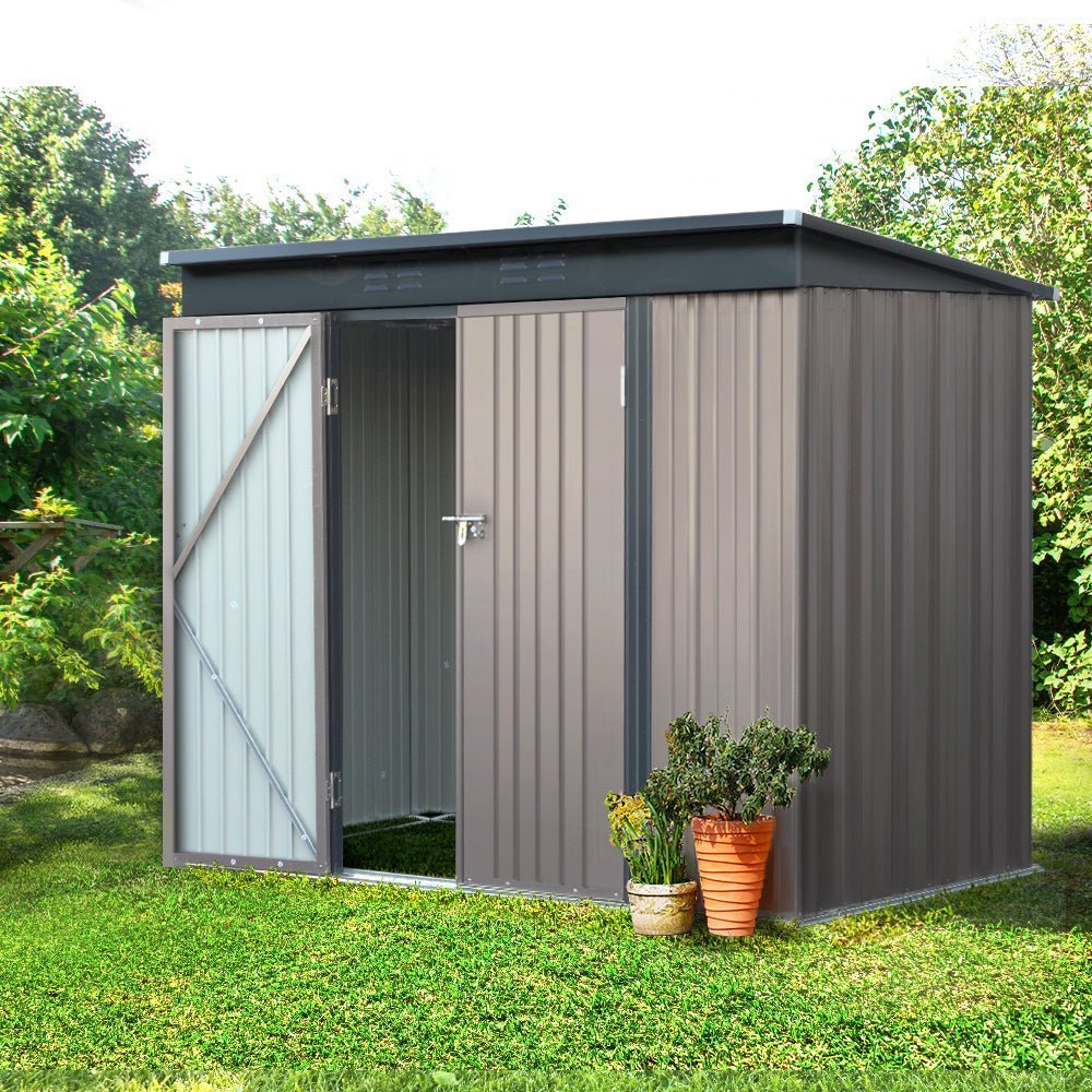 Giantz Garden Shed 2.31x1.31M Outdoor Storage Metal Double Door Conch Outdoors
