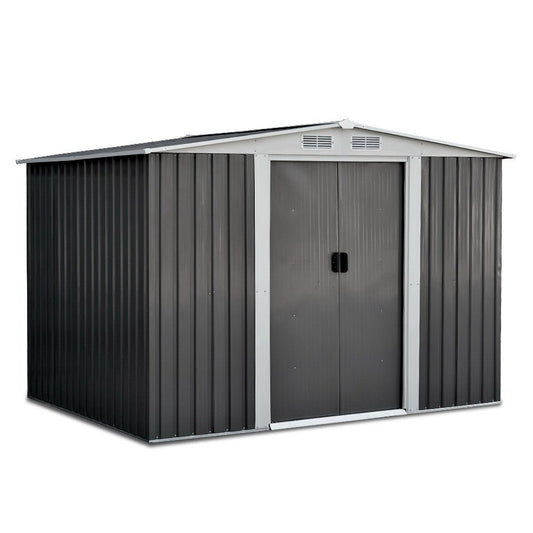 Giantz Garden Shed 2.58x2.07M Outdoor Storage Workshop Metal Sliding Door Conch Outdoors