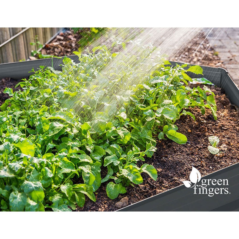 Garden Bed | 2x Hexagonal Raised Container Planter Box | 130x130x46cm | Galvanised Steel | Grey