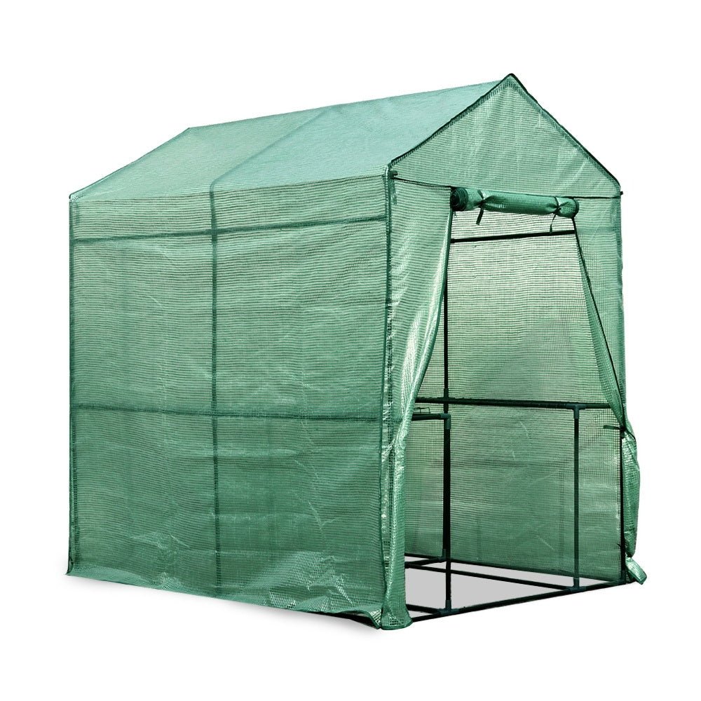 Greenhouse Shade House 1.2m x 1.9m x 1.9m Polytunnel with 4 Shelves