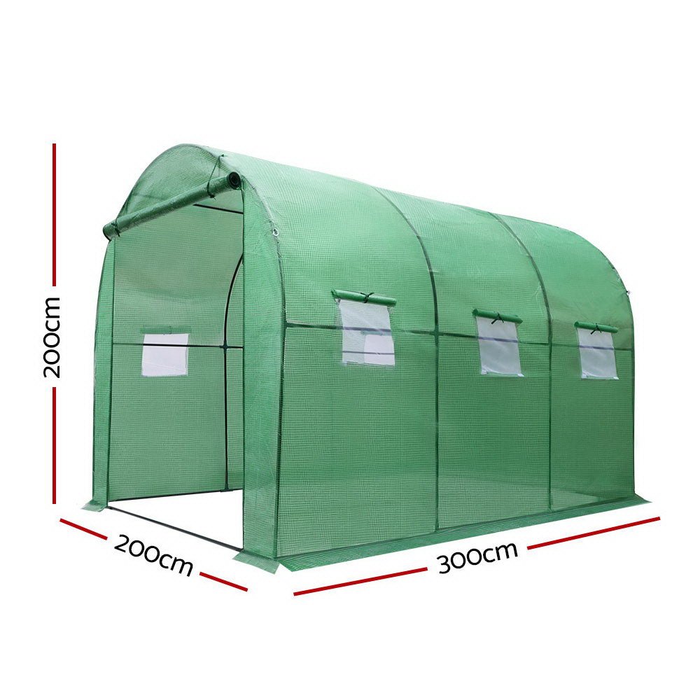 Greenhouse Shade House Walk-In 3m x 2m x 2m Domed Roof Polytunnel