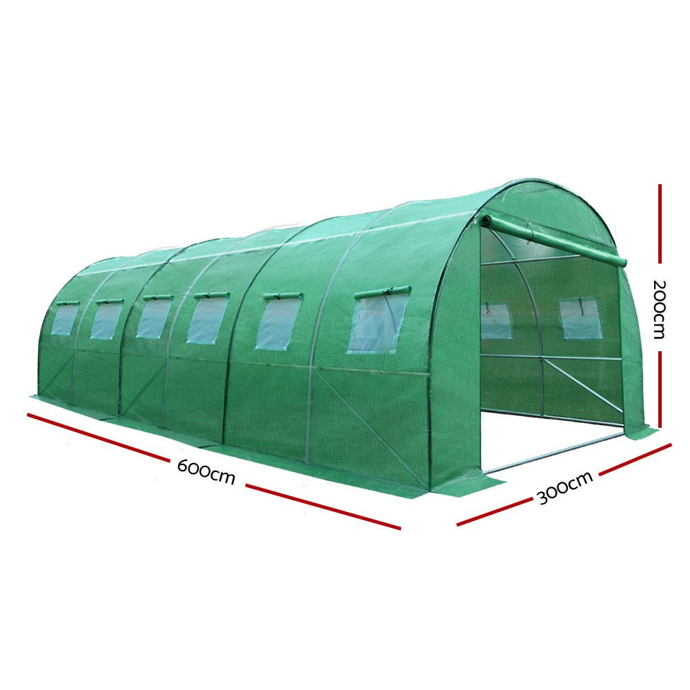 Greenhouse Shade House Walk-In 6m x 3m x 2m Domed Roof Polytunnel