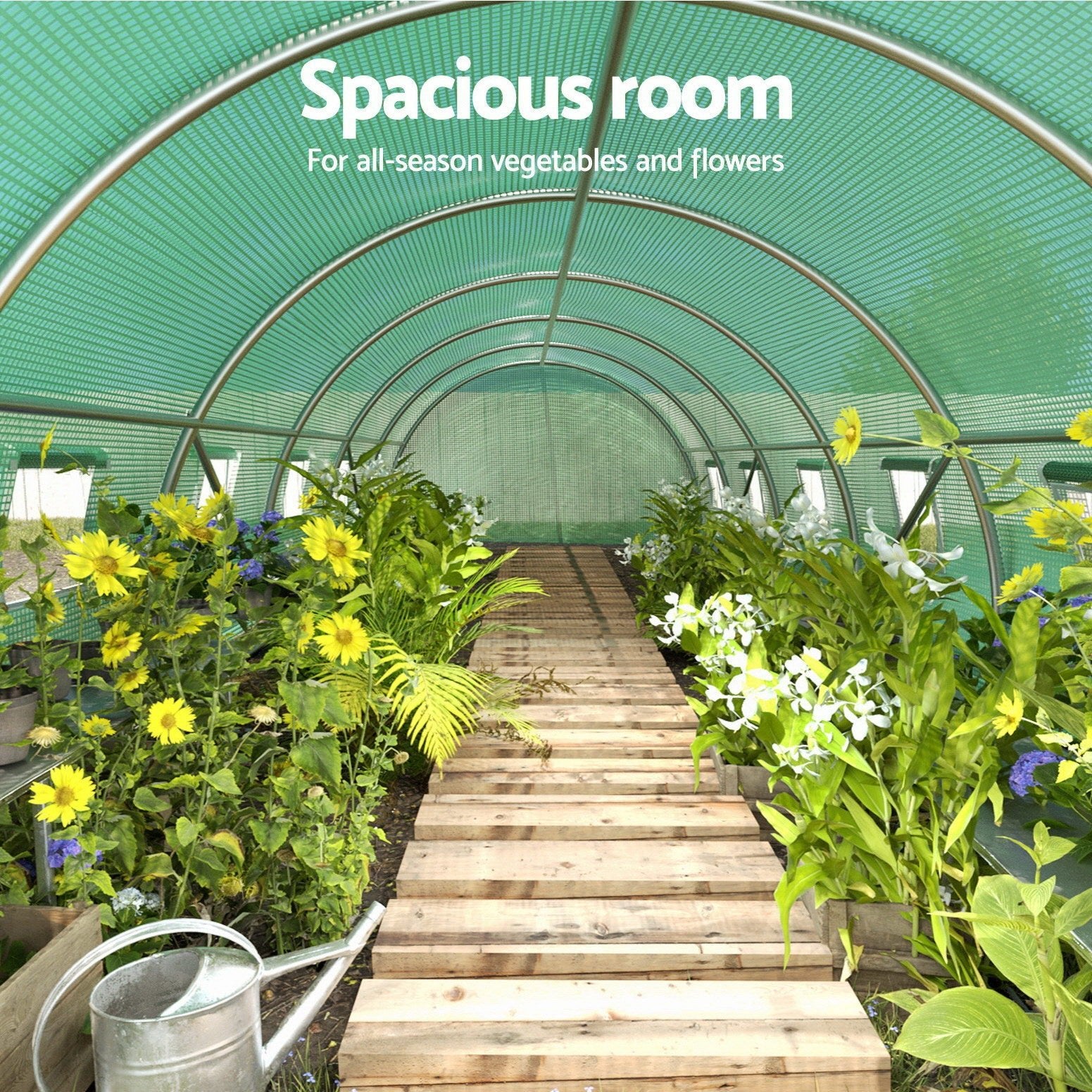 Greenhouse Shade House Walk-In 9m x 3m x 2m Domed Roof Polytunnel