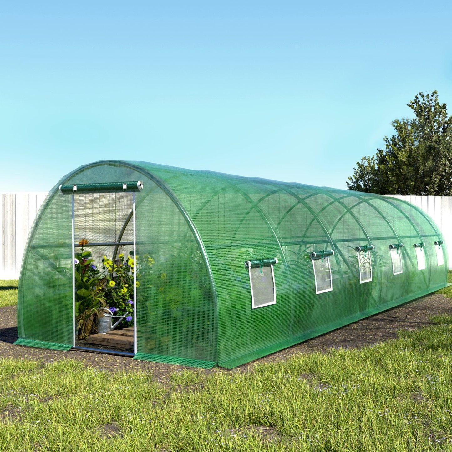 Greenhouse Shade House Walk-In 9m x 3m x 2m Domed Roof Polytunnel