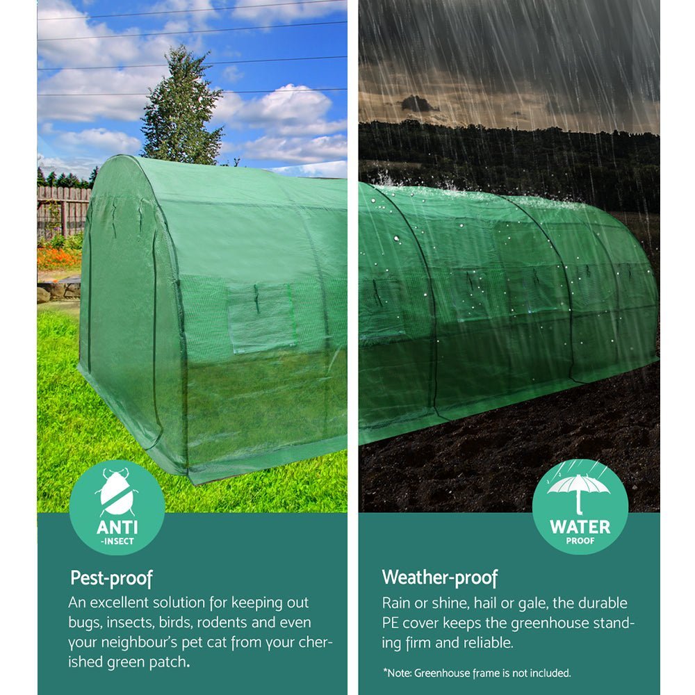Greenhouse Shade House Walk-In 6m x 3m x 2m Domed Roof Polytunnel