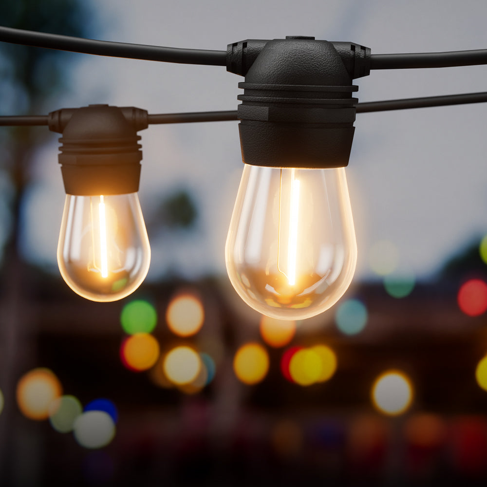 Festoon Lights | 32m LED String | Christmas | S14 | Solar Powered