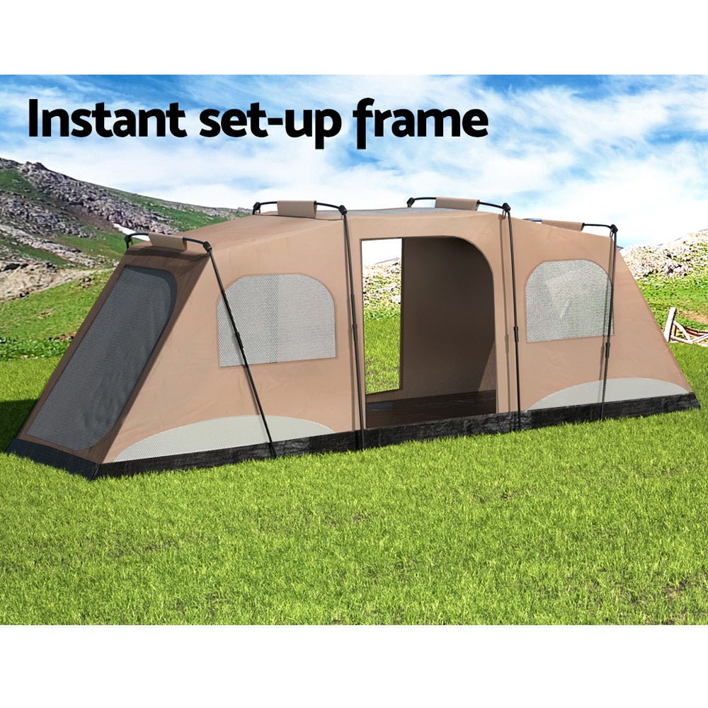 Large Camping Tent Weisshorn Instant Up 3 Rooms 10 Person Family Conch Outdoors