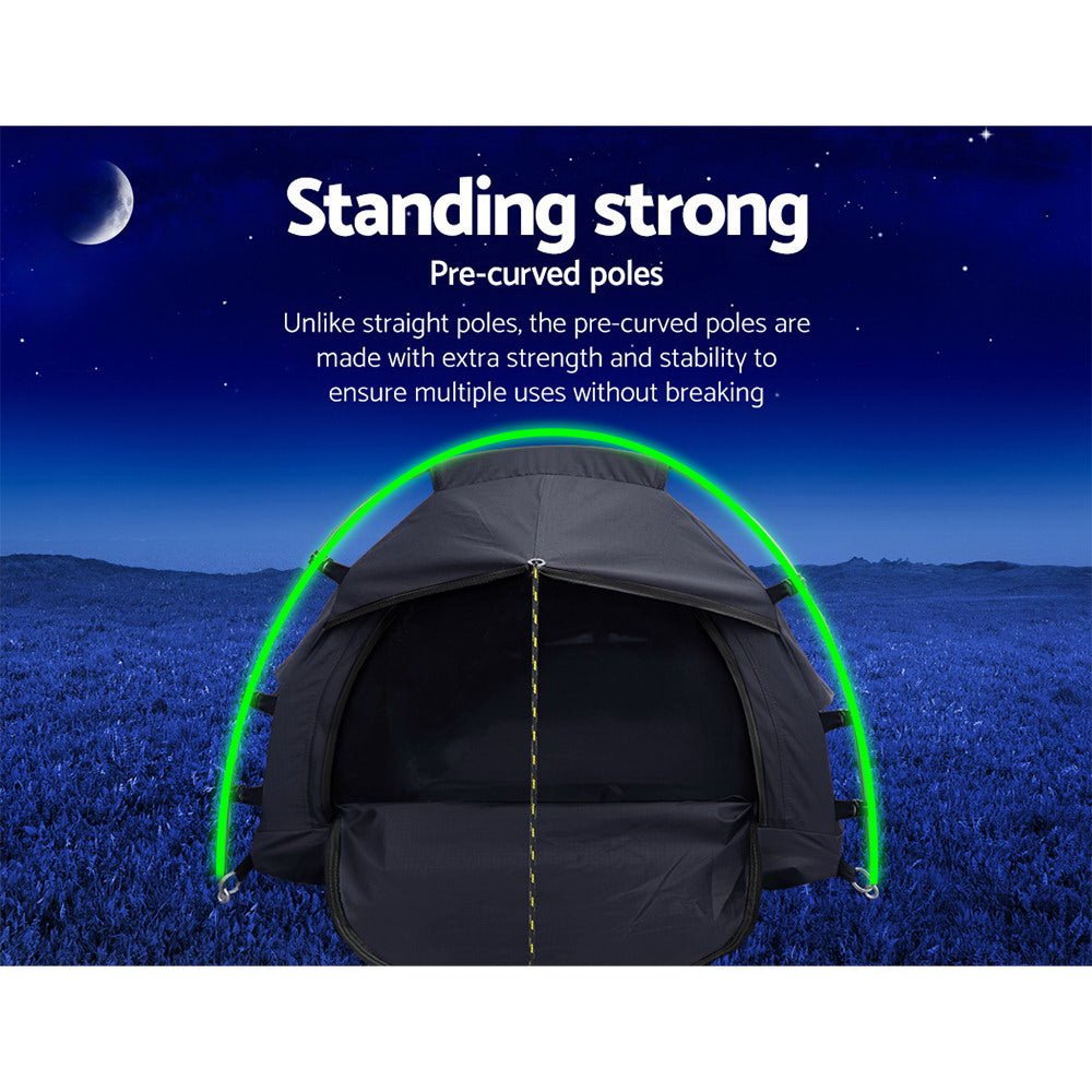 Lightweight Single Swag 4cm Mattress Weisshorn Biker Tent Ripstop Canvas Grey Conch Outdoors