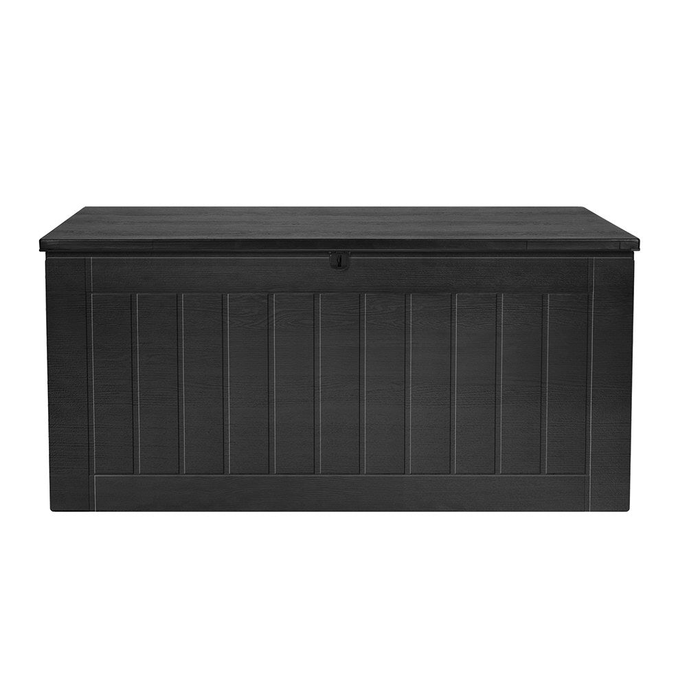 Outdoor Storage Box 830L Additional Seating Extra Large Deck Box Black