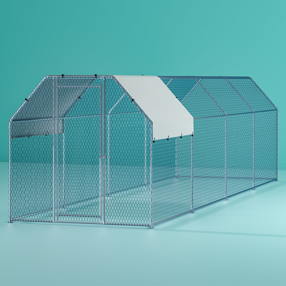 i.Pet Chicken Coop Cage Run Rabbit Hutch Large Walk In Hen House Cover ...