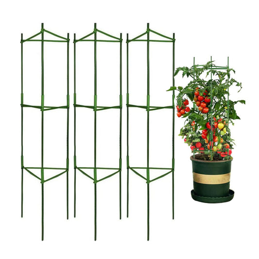 Plant Support Cages 3 Sets with Accessories Tomato Support Noveden Green