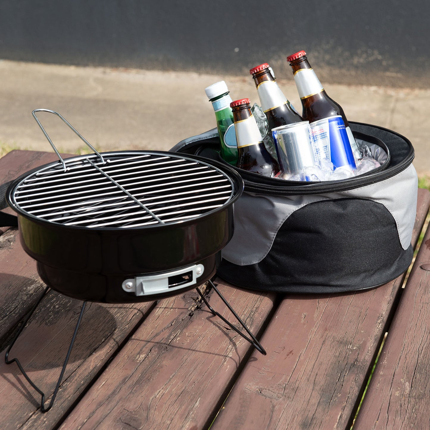Portable Charcoal BBQ Grill | BBQ with Carry Bag Cooler Set | Havana Outdoors