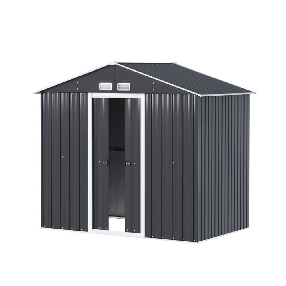 Garden Shed | Outdoor Storage Shed | Sliding Doors | 2.15mx1.3m | Giantz | Grey