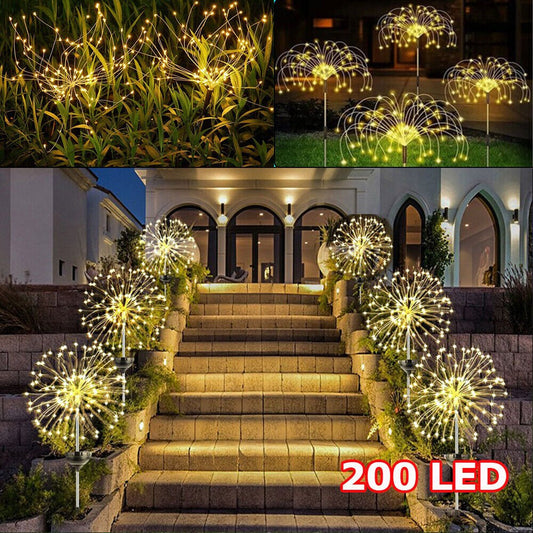 Firework Light Decoration | 200 LED | Warm White | Solar Powered