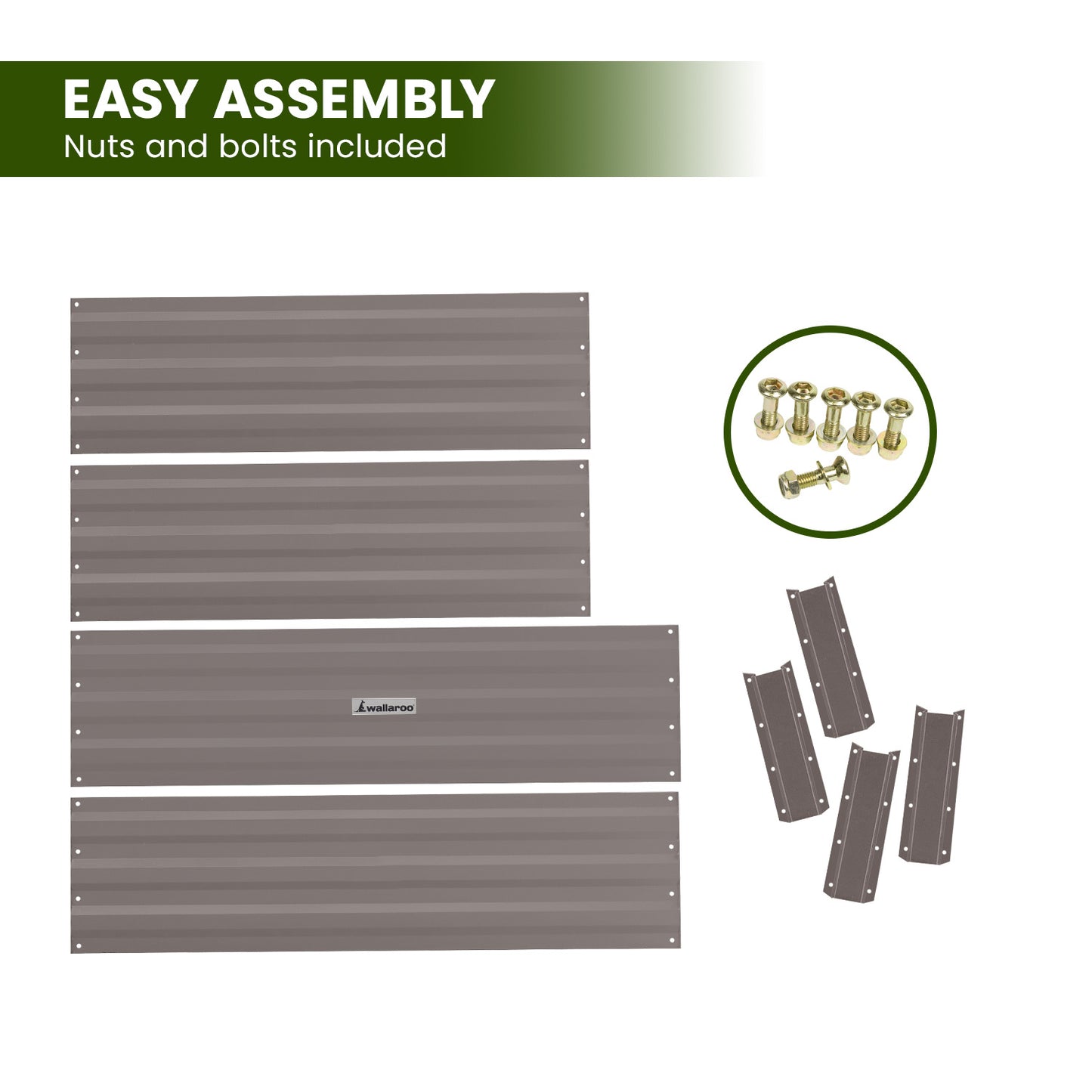 Garden Bed | Wallaroo | 120 x 90 x 30cm | Galvanized Steel - Grey