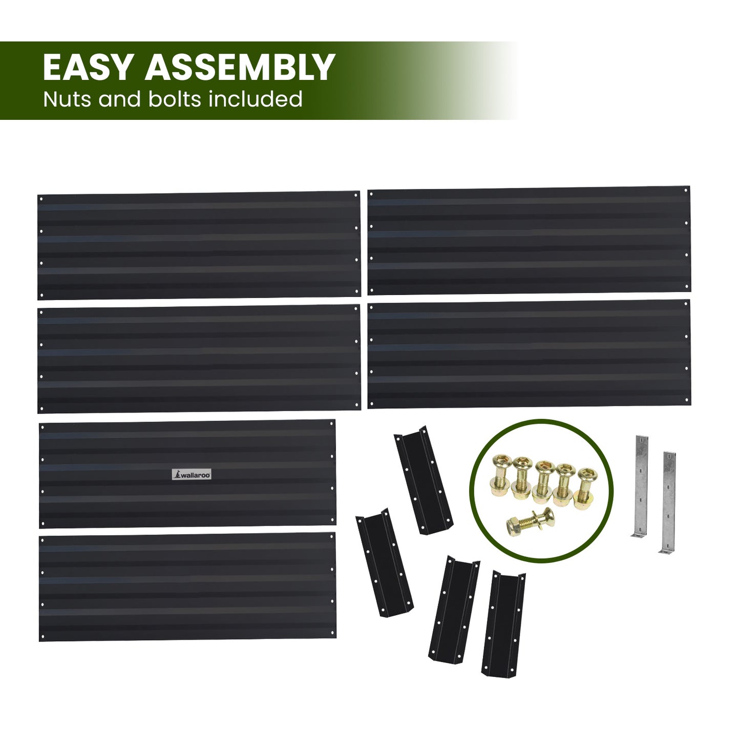 Garden Bed | Wallaroo | 150 x 90 x 30cm | Galvanized Steel - Black