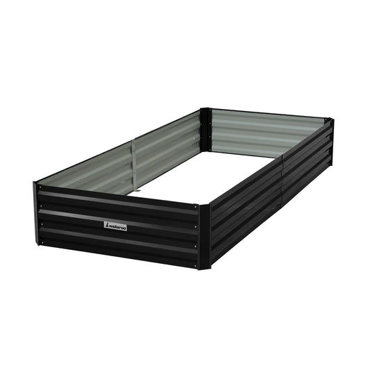 Garden Bed | Wallaroo | 210 x 90 x 30cm | Galvanized Steel - Black