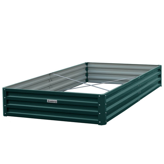 Garden Bed | Wallaroo | 240 x 120 x 30cm | Galvanized Steel - Green