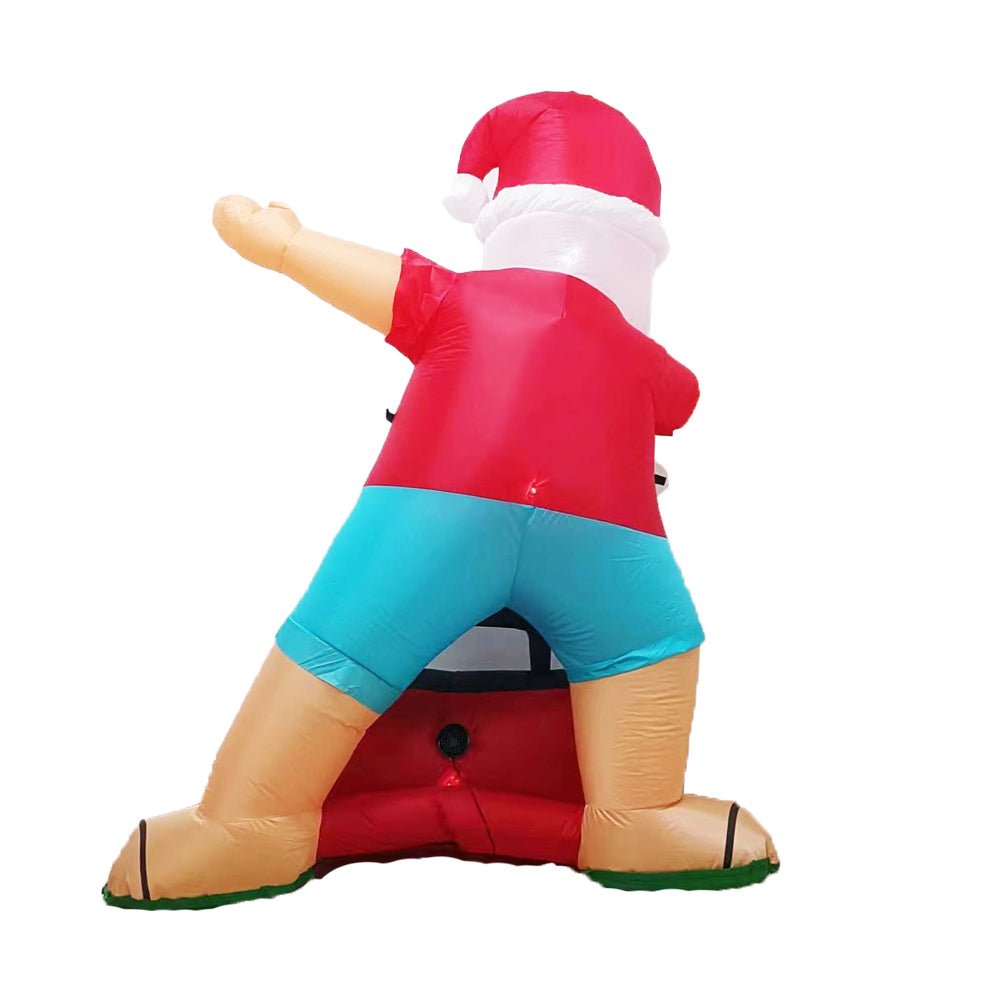 Christmas Inflatable | Disco Radio Santa Illuminated Decoration | With Musical Sounds | 1.8m