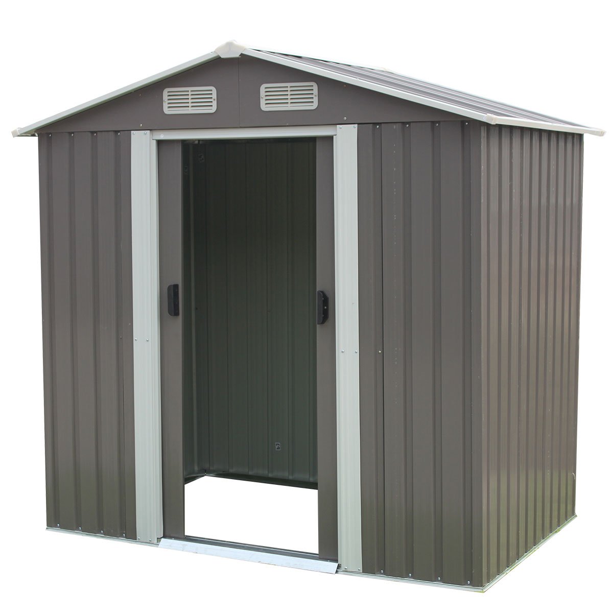 Shed Wallaroo Garden Shed Gable Roof 4ft x 6ft Outdoor Storage - Grey