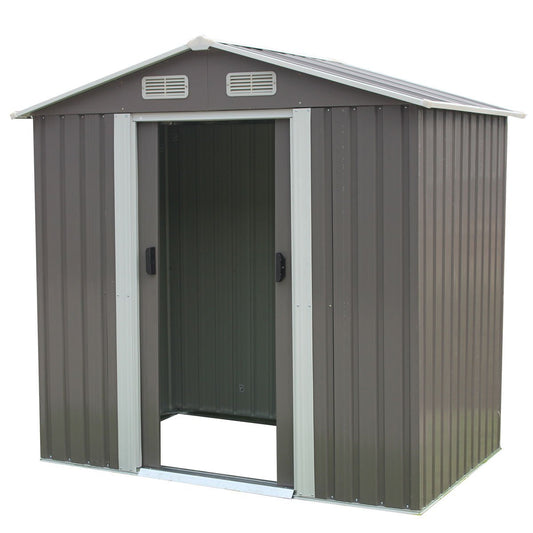 Shed Wallaroo Garden Shed Gable Roof 4ft x 6ft Outdoor Storage - Grey