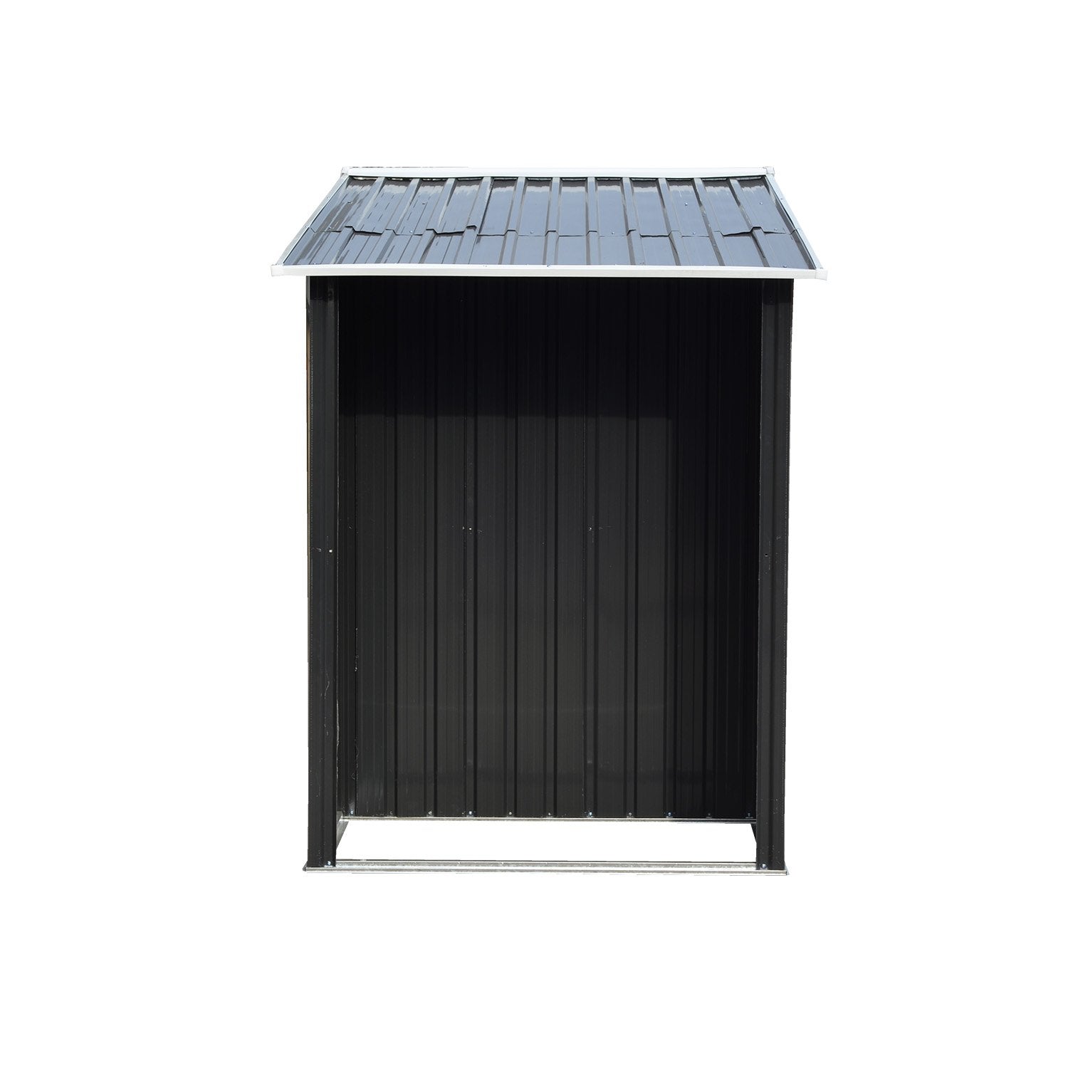 Shed Wallaroo Garden Shed with Semi-Close Storage 4ft x 8ft - Black