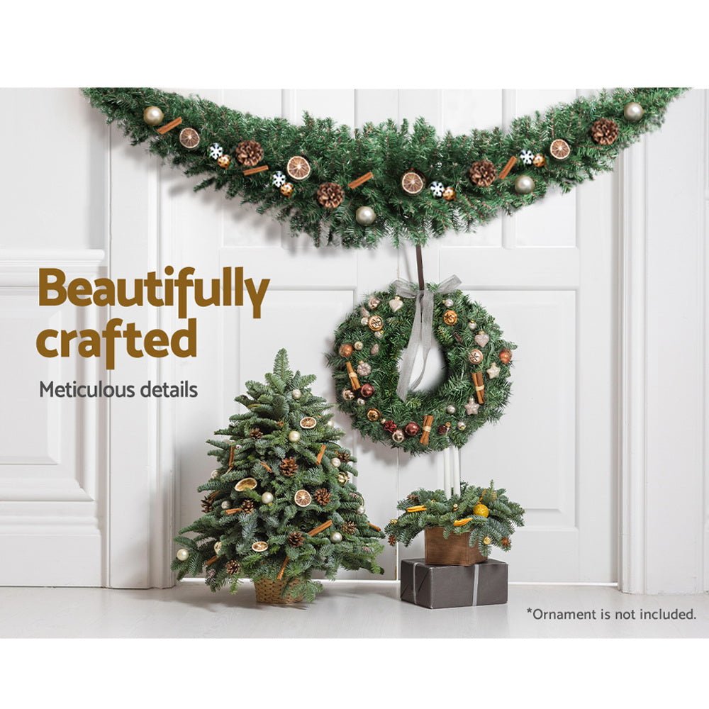 Christmas Garland | Shaped with Realistic Foliage and LED Lights | Jingle Jollys | 1.8m