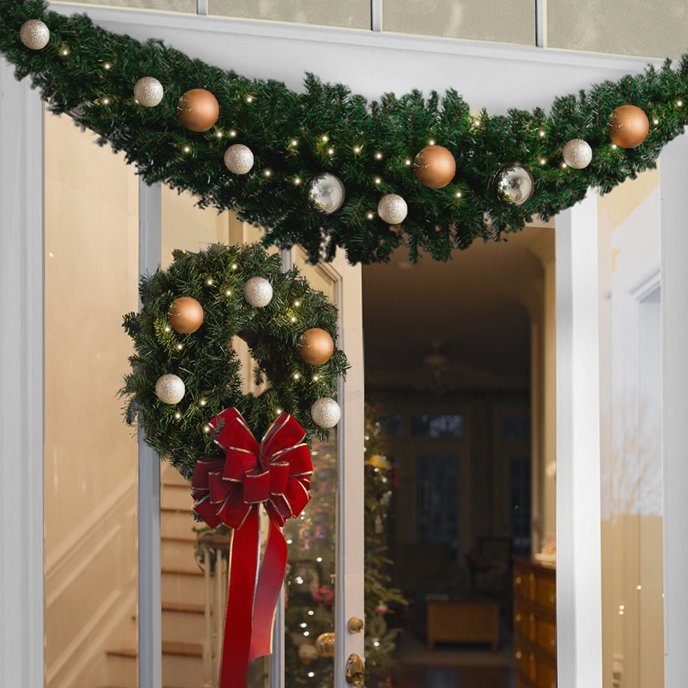 Christmas Garland | Shaped with Realistic Foliage and LED Lights | Jingle Jollys | 1.8m