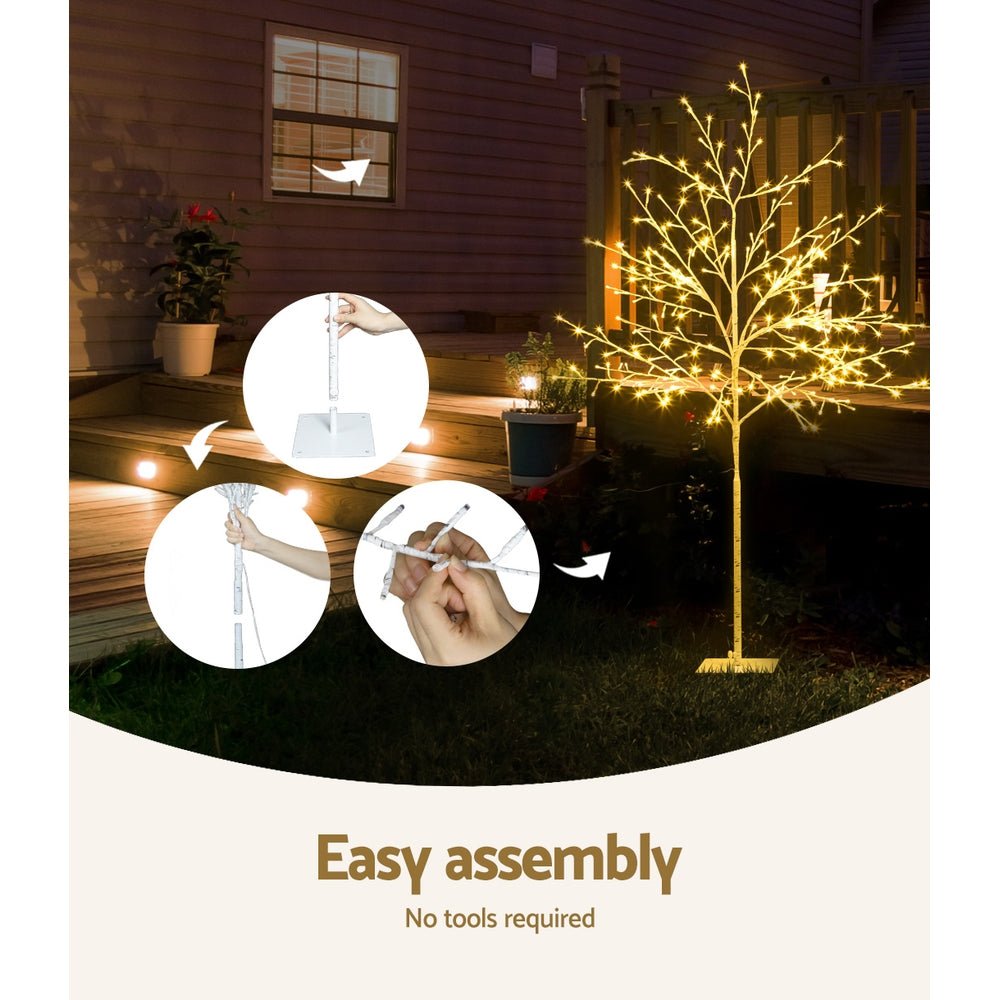 Winter Tree Light Decoration | 304 LED | Jingle Jollys | Warm White | 1.5m | Mains Powered