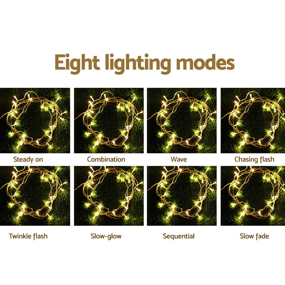 Christmas Lights Curtain | 600 LED | Jingle Jollys | Warm White | 6m x 3m | Mains Powered