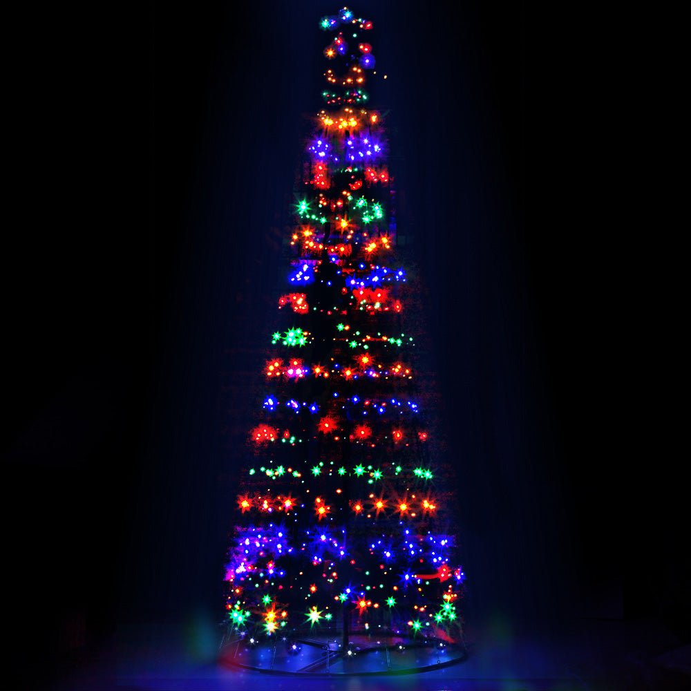 Christmas Tree Light Decoration | 400 LED | Jingle Jollys | Multi Colour | 3.6m | Solar Powered