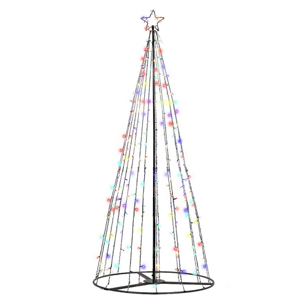 Christmas Tree Light Decoration | 400 LED | Jingle Jollys | Multi Colour | 3.6m | Solar Powered