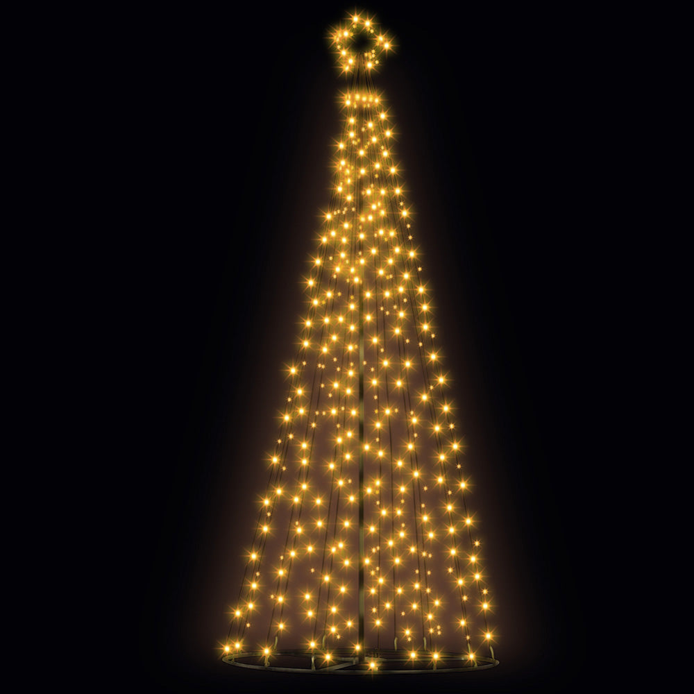 Christmas Tree Cascading Rope Light | 400 LED | Jingle Jollys | Warm White | 3.6m | Solar Powered