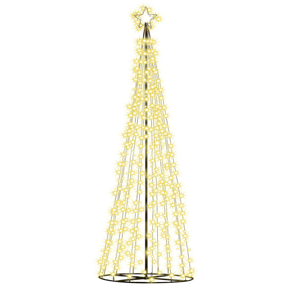 Christmas Tree Cascading Rope Light | 400 LED | Jingle Jollys | Warm White | 3.6m | Solar Powered