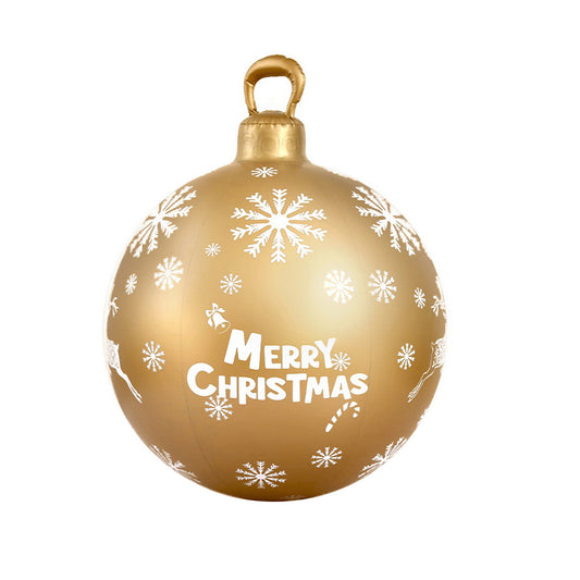 Christmas Inflatable | Ball Bauble Outdoor Decoration | Jingle Jollys | 60cm | Gold