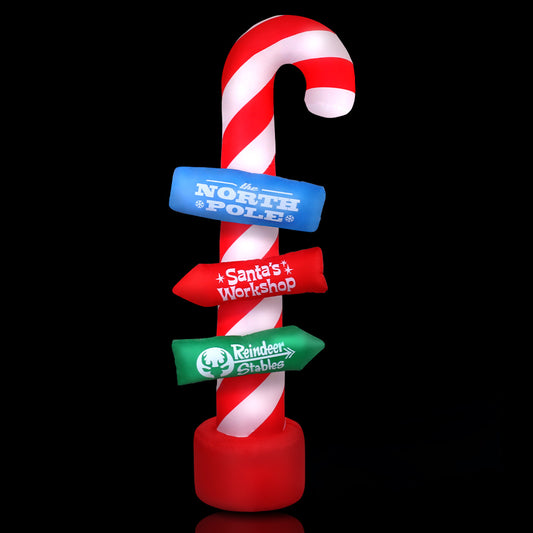 Christmas Inflatable | Candy Cane Illuminated Decoration | Jingle Jollys | 2.4m