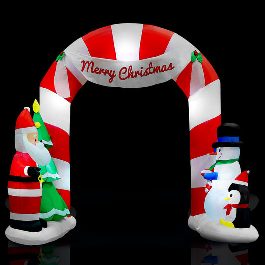 Christmas Inflatable | Archway Santa Illuminated Decoration | Jingle Jollys | 3m