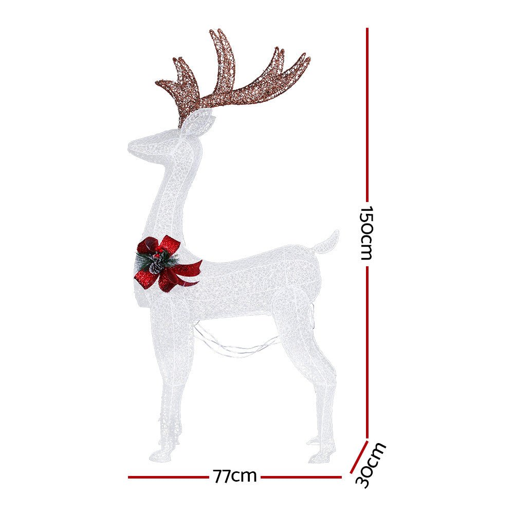 Christmas Reindeer Light Decoration | 100 LED |Jingle Jollys | 150cm | Mains Powered