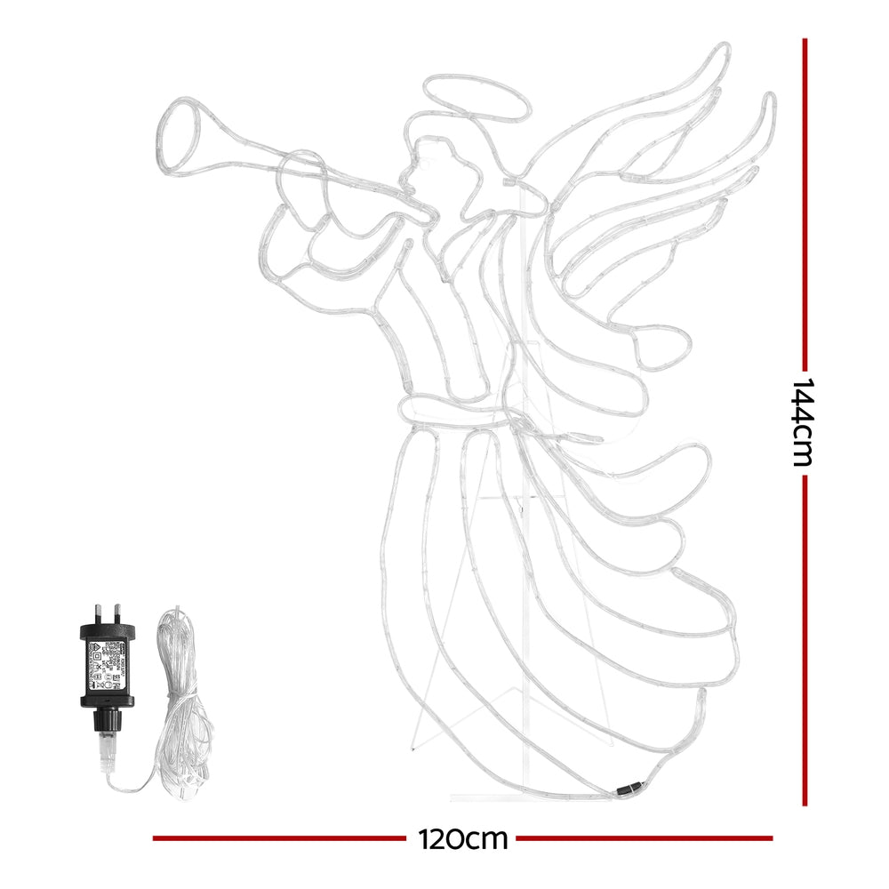 Christmas Angel Rope Light Decoration | 504 LED |Jingle Jollys | 144cm | Mains Powered