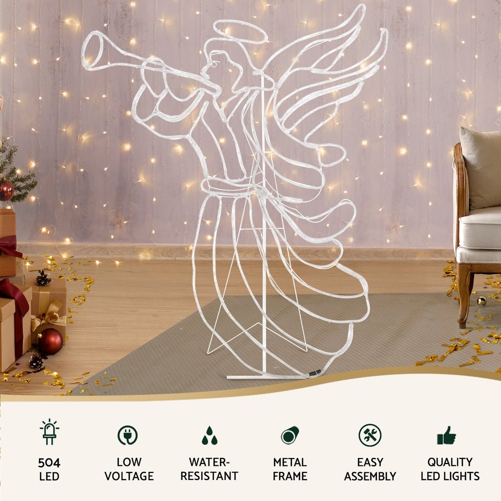 Christmas Angel Rope Light Decoration | 504 LED |Jingle Jollys | 144cm | Mains Powered