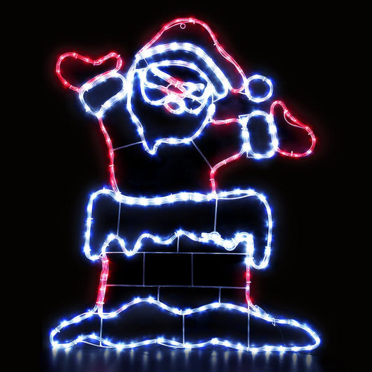 Santa Chimney Light Decoration | 248 LED | Jingle Jollys | 101cm | Mains Powered