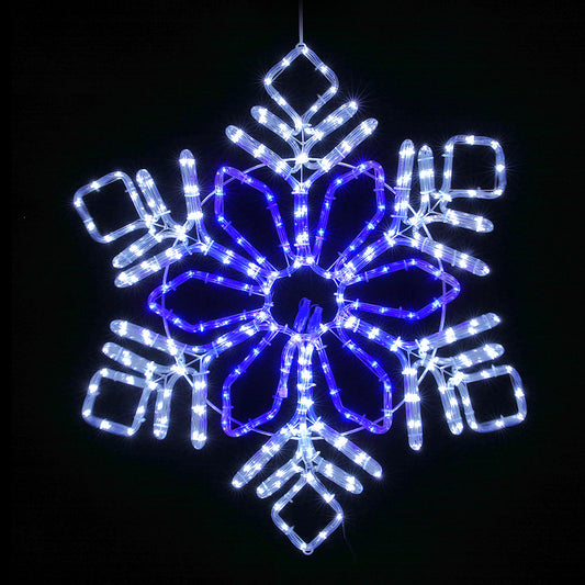 Christmas Snowflake Light Decoration | 304 LED | Jingle Jollys | 82cm | Mains Powered