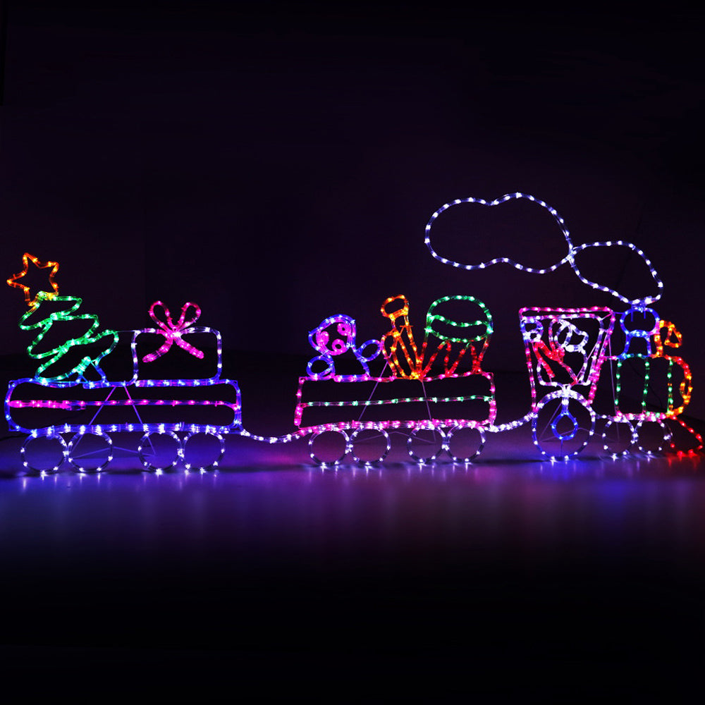 Large Christmas Train Rope Light Decoration | 631 LED | Jingle Jollys | 210cm | Mains Powered