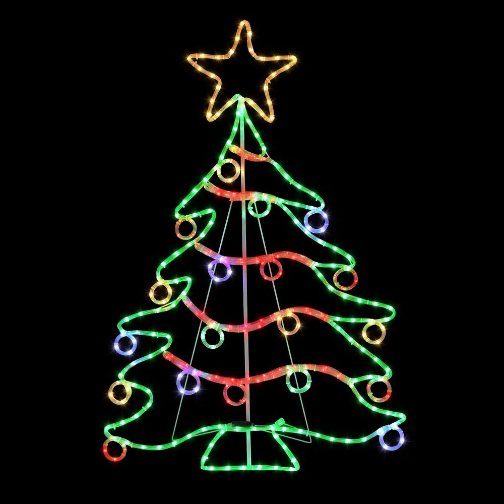 Decorated Christmas Tree Light Decoration | 288 LED | Jingle Jollys | 118cm | Mains Powered