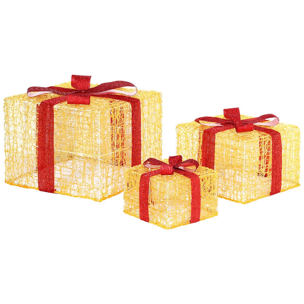 Three Christmas Gifts Light Decoration | 240 LED | Jingle Jollys | 48cm | Mains Powered