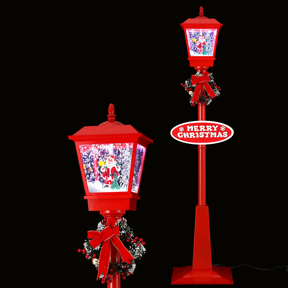 Christmas Lamp Post | Moving Snow, LED Lights & Music | Jingle Jollys | 1.8M | Mains Powered